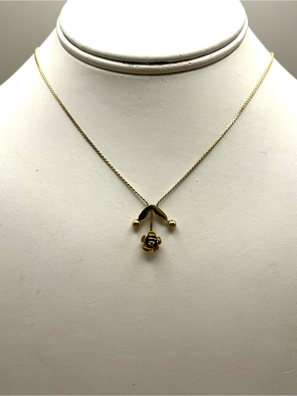 Gold Rose Pendant Necklace - Women Jewelry